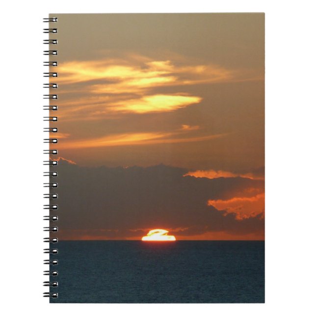 Horizon Sunset farbenfrohe Seascape-Fotografie Notizblock (Vorderseite)