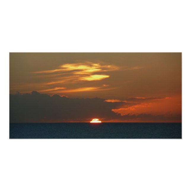 Horizon Sunset farbenfrohe Seascape-Fotografie Poster (Vorderseite)