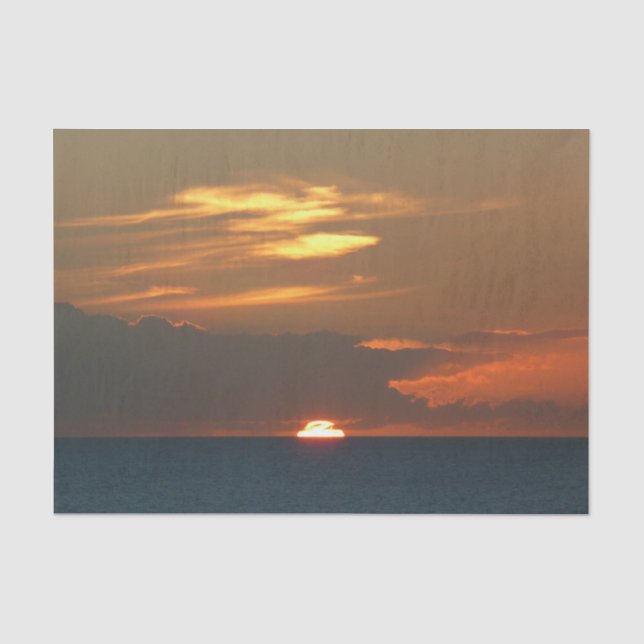 Horizon Sunset farbenfrohe Seascape-Fotografie Seidenpapier (Vorderseite)