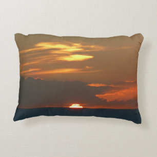 Horizon Sunset farbenfrohe Seascape-Fotografie Zierkissen