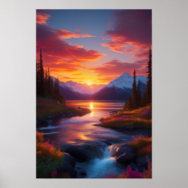 Horizon's Embrace, River's Journey Poster (Vorne)