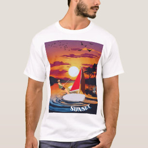 Horizont Harmonie bei Sonnenuntergang T-Shirt