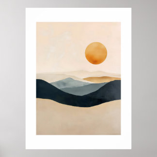 Horizont in ruhigem Licht gehalten Poster