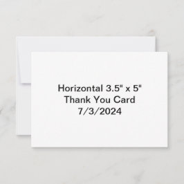 Horizontal 3.5" x 5" Danke Karte 7/3/2024