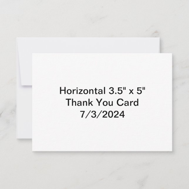 Horizontal 3.5" x 5" Danke Karte 7/3/2024 (Vorderseite)