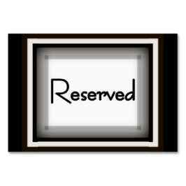 Horizontal 3.5" x 5" Tablecard, Basic "Reserviert" Tischnummer