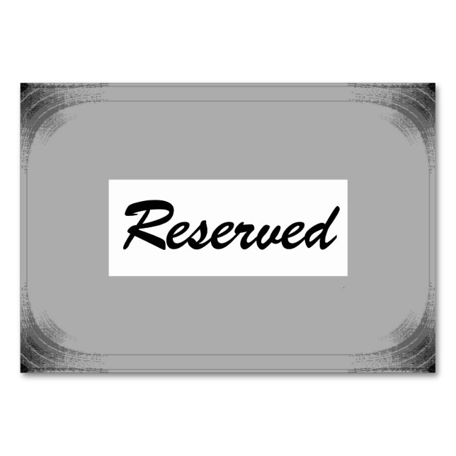 Horizontal 3,5" x 5" Tablette umgedreht Tischnummer (Vorderseite)