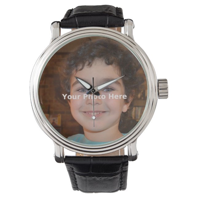 Horizontal 4 Zoll x 6 Zoll - Ihr Foto Armbanduhr (Vorderseite)