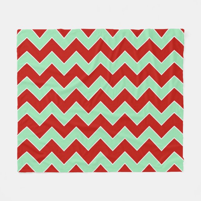Horizontal Christmas Zigzag Fleecedecke (Vorderseite (Horizontal))