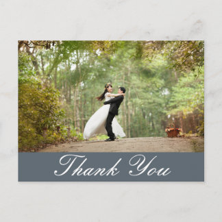 Horizontal Custom Wedding Foto Vielen Dank Postkarte