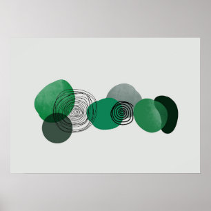 Horizontal einfache Boho Zeichnungen Boho Chic Aes Poster