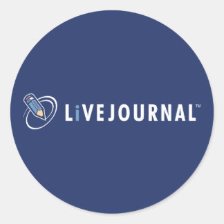 Horizontal für LiveJournal-Logo Runder Aufkleber