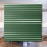 Horizontal gestreift, grün und weiß fliese<br><div class="desc">Horizontal gestreift,  grün und weiß | Vintages und elegantes Design | Trendfarbe</div>