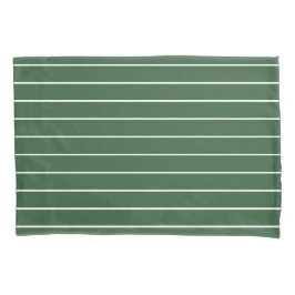 Horizontal gestreift, grün und weiß kissenbezug