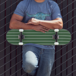 Horizontal gestreift, grün und weiß skateboard