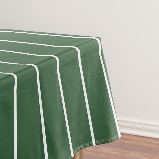 Horizontal gestreift, grün und weiß tischdecke (Beispiel)