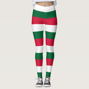 Horizontal gestreift: Nationale algerische Flaggen Leggings