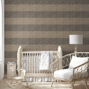 Horizontal gestreifte Crackle Textur Beige und Tau Tapete