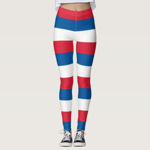 Horizontal gestreifte Flaggenfarben in Island Leggings
