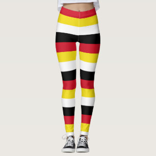 Horizontal gestreifte Flaggenfarben von Brunei Leggings