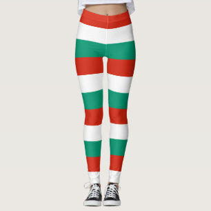 Horizontal gestreifte nationale Flaggenfarben Bulg Leggings