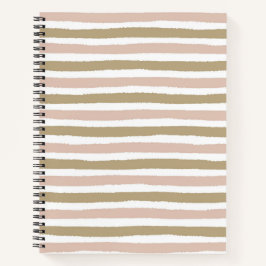 Horizontal gestreiftes SpiralNotebook Notizbuch