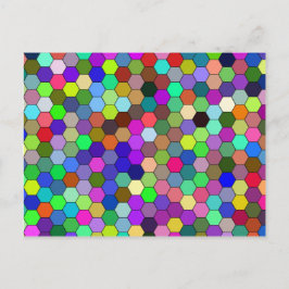 Horizontal-Hexagons-Postkarte Postkarte
