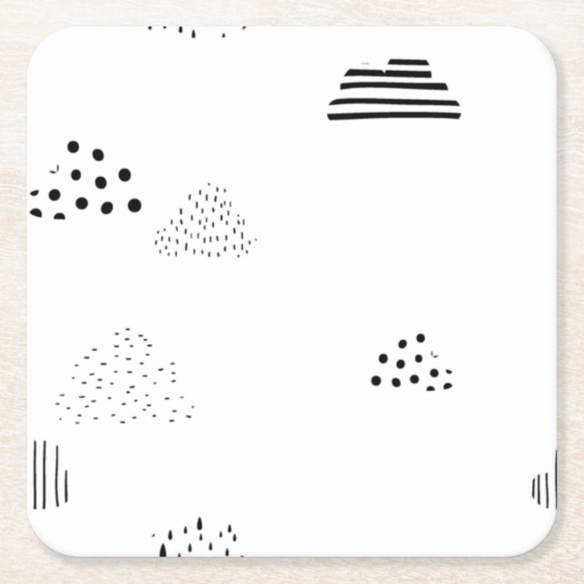 Horizontal, Medium Grey Paper Coaster Rechteckiger Pappuntersetzer (Vorderseite)