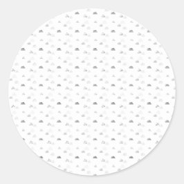 Horizontal, mittelgrau runder aufkleber