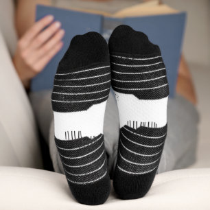 Horizontal, mittelgrau socken