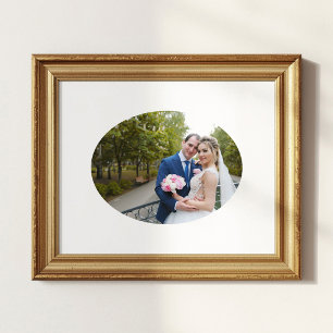 Horizontal Oval Shape Wedding Foto Poster