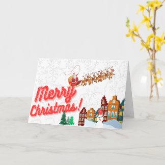 Horizontal plié - Cartes de Noël Père Noël
