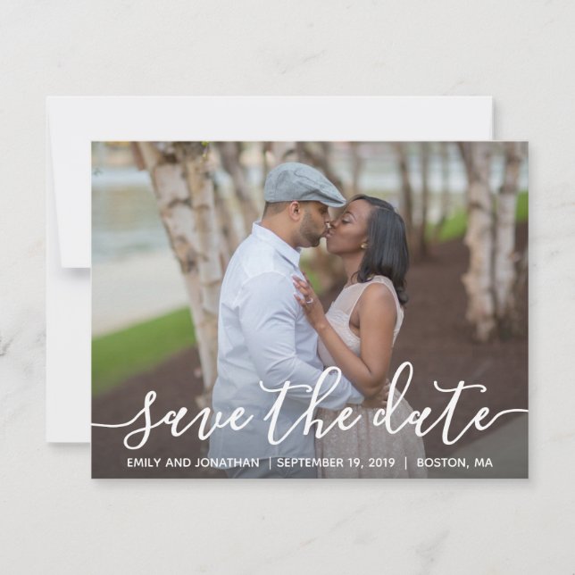 Horizontal Save the Date, modern Save The Date (Vorderseite)