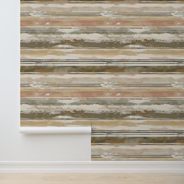 Horizontal skizzierte künstlerische Linien Farbe E Tapete (Anwendung)