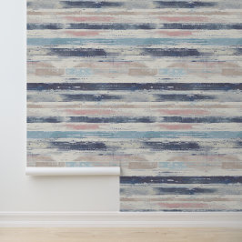 Horizontal skizzierte künstlerische Linien Ozeanfa Tapete