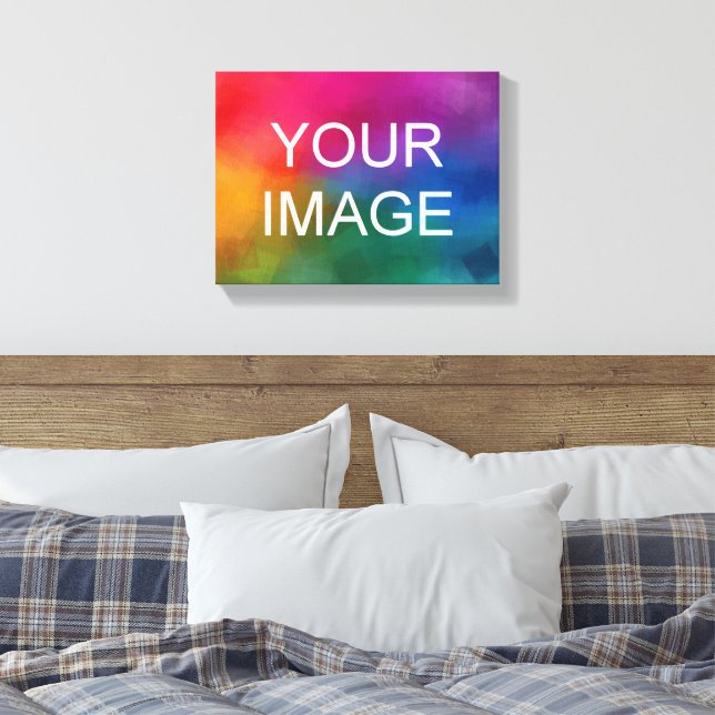 Horizontal Upload Your Photo Picture Image Logo Leinwanddruck (Insitu (Schlafzimmer))