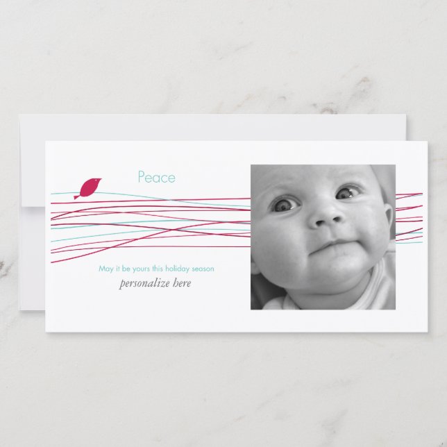 Horizontale 1 Fotokarte Feiertagskarte (Vorderseite)