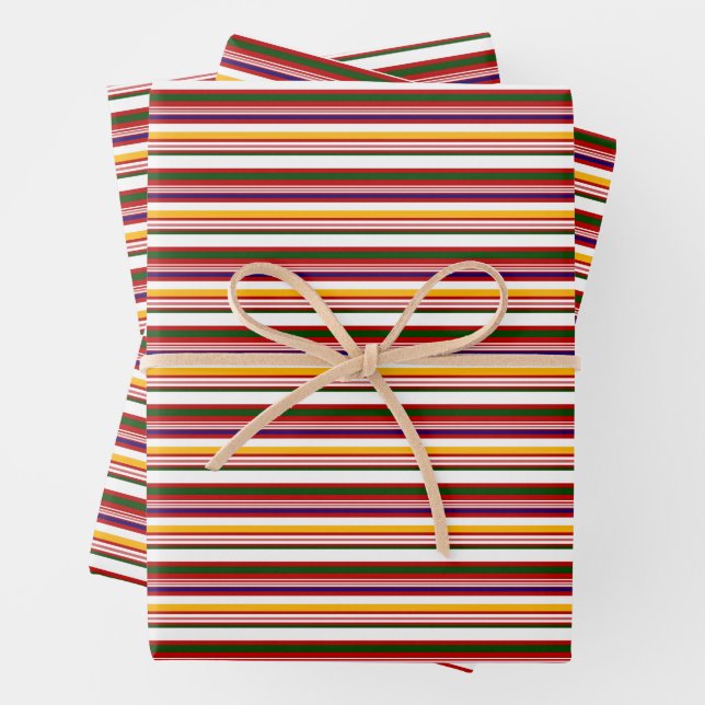 Horizontale Candy Streifen (groß) Geschenkpapier Set (Beispiel)
