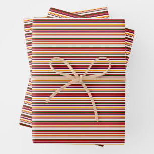 Horizontale Candy Streifen (in kleinem Maßstab) Geschenkpapier Set