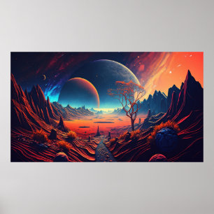 Horizontale Darstellung der Zukunft Poster