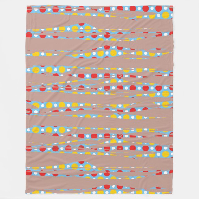 Horizontale grafische und abstrakte Linien Fleecedecke (Vorderseite)