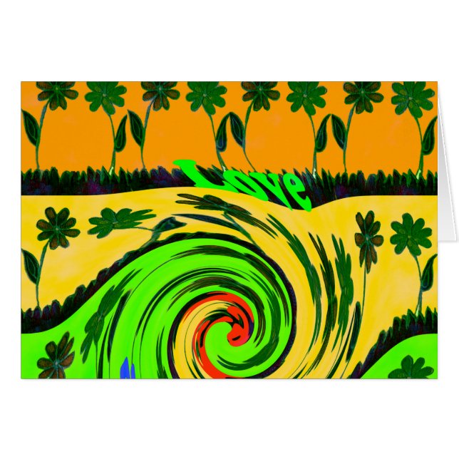 Horizontale Grußkartenvorlage (Vorderseite (Horizontal))