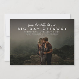 Horizontale Hochzeit in Urlaubsort Save The Date