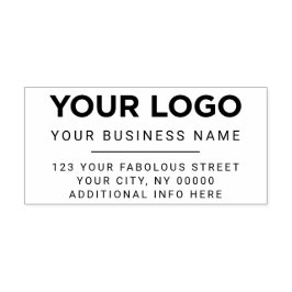 Horizontale Inline-Logos Moderne Rücksendeadresse Permastempel