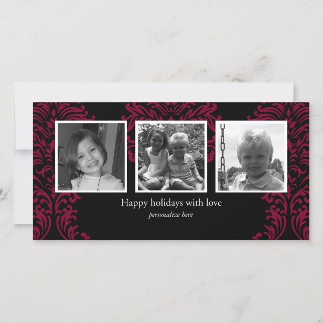 Horizontale Karte mit 3 Fotos (Vorderseite)