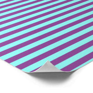 Horizontale Linien Hellblau Violette Farbgeometrie Poster