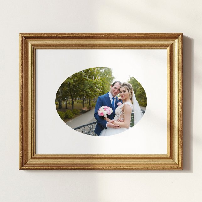 Horizontale ovale Form Hochzeitsfoto Poster (Horizontal Oval Shape Wedding Photo Poster)