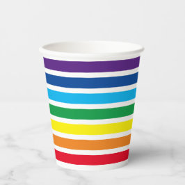 Horizontale Regenbogenstreifen Pappbecher
