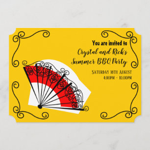 Horizontale Spanische Lüfterecken Einladung