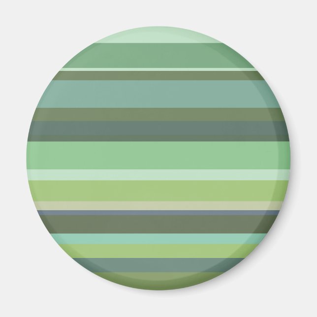Horizontale Streifen aus Olivengrün Magnet (Vorne)